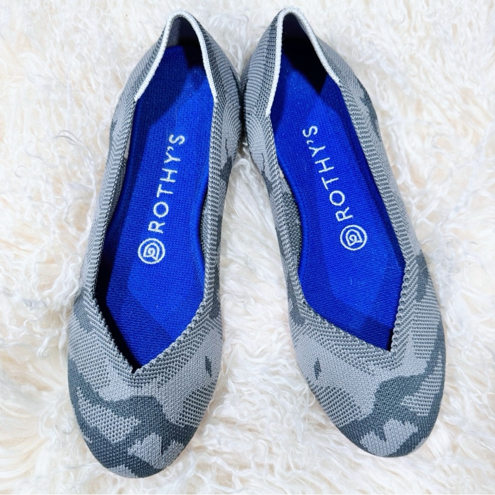 Rothy's Camouflage Gray Flats